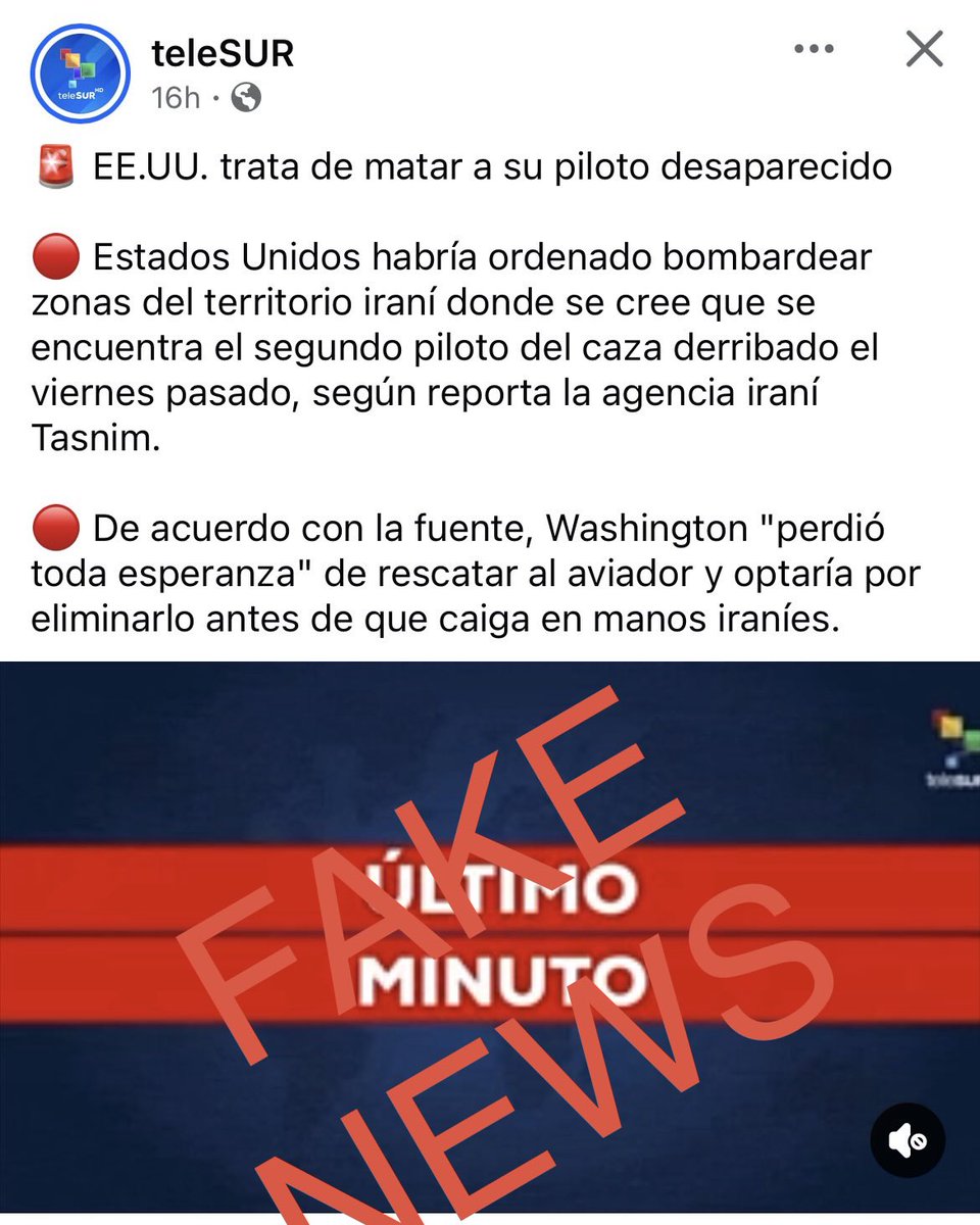 yosoyliborio's tweet image. Las constantes #FakeNews de @teleSURtv y @cubadebatecu han pulverizado la poca credibilidad que les quedaba.
Solo engañan a fanáticos y analfabetos funcionales. Nadie serio les cree ya ni una palabra. 🤷‍♂️
#Propaganda #SOSCuba #MentirasComunistas
#Cuba #Venezuela #Iran