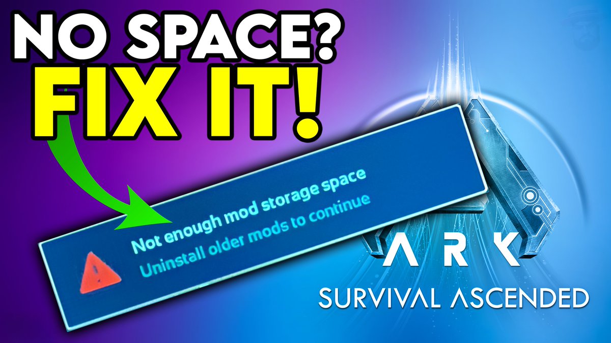 GPxGP's tweet image. Experiencing Mod Storage Space Errors &amp;amp; Crashes in ARK Ascended? Here's some fixes and prevention tips. [EASY FIX] 🦕 #playARK #ARKSurvivalAscended

👉🏻 youtu.be/9eBZtqgo30Q