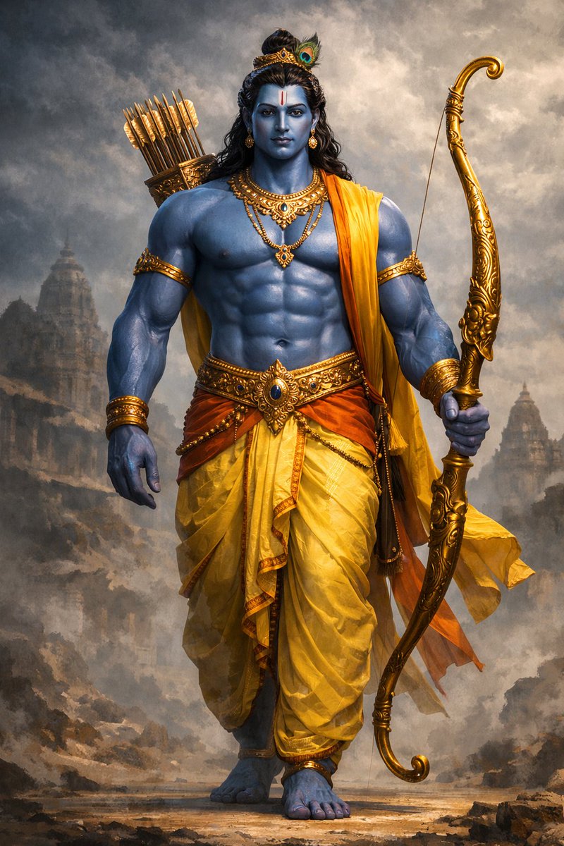 Patriotic1990's tweet photo. @TheAtulMishra This is what chatgpt created without any iterations or without telling that i am asking to create Shri Ram https://t.co/WDkqLgnvWc