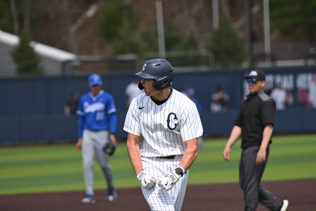 UConnBSB's tweet photo. What a week for Cam! #RealDudeAlert

Tues at Northeastern: 4-5 3R 2B HR 8 RBI

Sat. vs Creighton: 4-5 3 HR 3 R 6 RBI (go-ahead 3-run HR in 8th)

#HookC https://t.co/ia5UysFixY