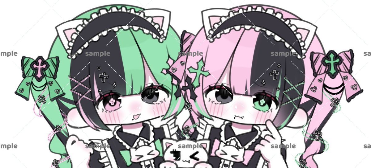 しのたまとのペアコテ毎回かわいい😖🩷💚