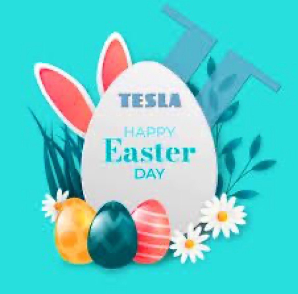 Happy Easter from Tesla. 🩵