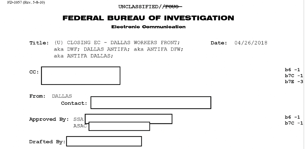 adamfederman's tweet photo. Did the @FBI's  conclusion that “Antifa Dallas FW”--and allegedly related affiliates--posed no threat to national security change between 2018 &amp; 2025? If not, then the basic premise of the govt’s argument in the Prairieland case doesn’t stand up. Read the docs and story here. https://t.co/VDi0OJGPEp