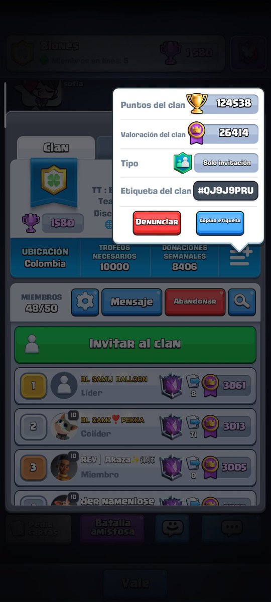 Cantera_Blones's tweet photo. 🌿🔥 **PRUEBA DE NIVEL - BLONES** 🔥🌿

TOP 10 mundial → vamos por el **TOP 1 🌍🏆** Next season ! 
TOP 1 Local - Canteras 1,2,3 
¿Tienes nivel? 👀
💬 Comenta tus medallas
📲 WhatsApp 👉 [+573212810081]

💸 Recompensas + torneos por PASS

#ClashRoyale #TopGlobal https://t.co/Gp7BD3byN4