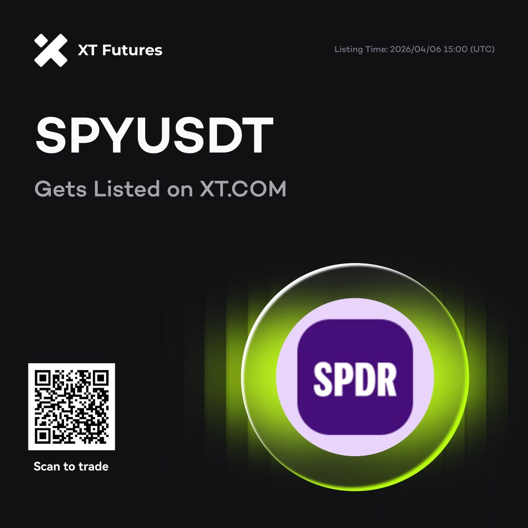 ColeVerage's tweet photo. 🚀 #XTfutures New Listing Alert 🚀

🔥 XT will list QQQUSDT (supporting 1-10x leverage), SPYUSDT (supporting 1–10x leverage) and  TSMUSDT (supporting 1–10x leverage) USDT-M Perpetual Futures on April 06, 2026, at 15:00 (UTC).

Trade Now ⤵️ 
https://t.co/TXpHJ1ruQ1 https://t.co/nqZJbmZzL9