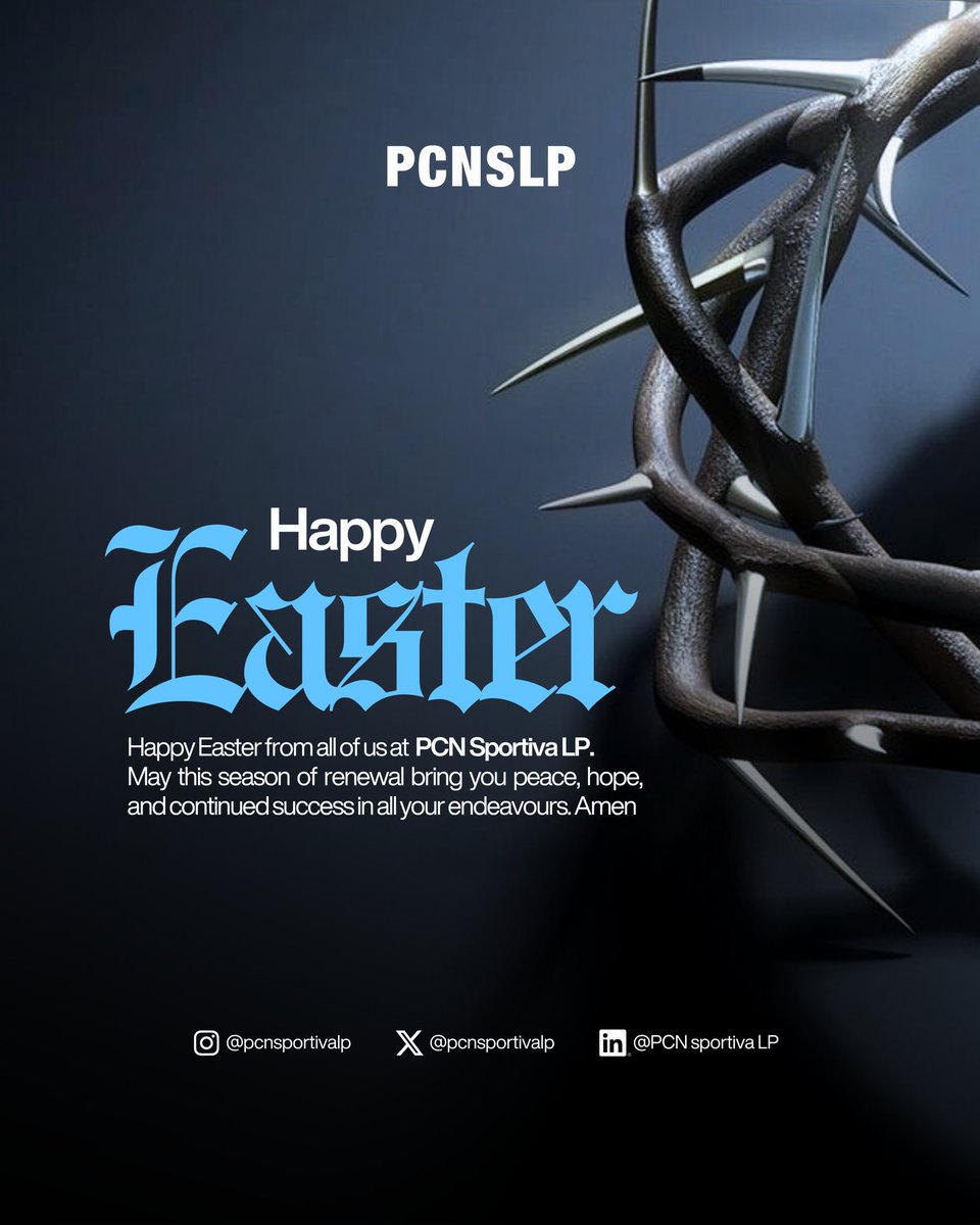 Happy Easter from all of us at PCN Sportiva LP.
May this season of renewal bring you peace, hope, and continued success in all your endeavours.
