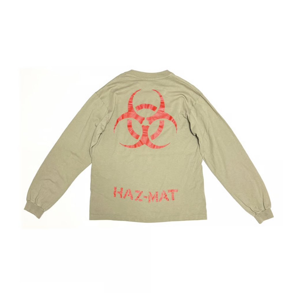 Taka着用類似品 HAZ-MAT Vintage Taka着用(国立競技場2日目) 90's HAZ-MAT Biohazard Long Sleeve T-Shirt