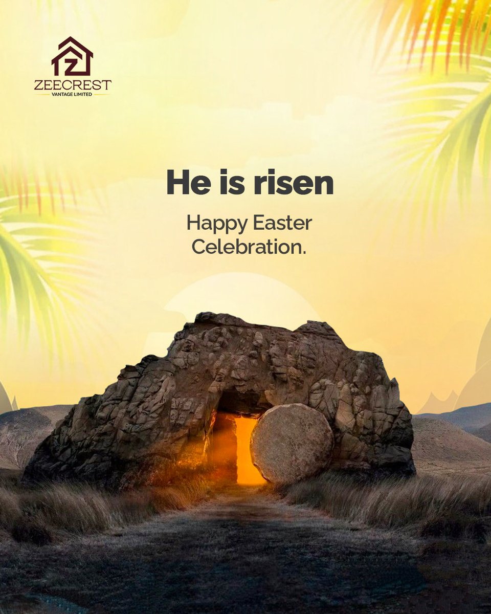 zeecrestvantage's tweet photo. He is risen ✨
A powerful reminder that faith overcomes all, and hope is never lost.
May this season fill your heart with peace and your future with purpose.

Happy Easter from Zeecrest Vantage Limited 🕊️

#ZeecrestGroup #HappyEaster #HeIsRisen #RealEstate #Developer https://t.co/pN2E8pmDNm