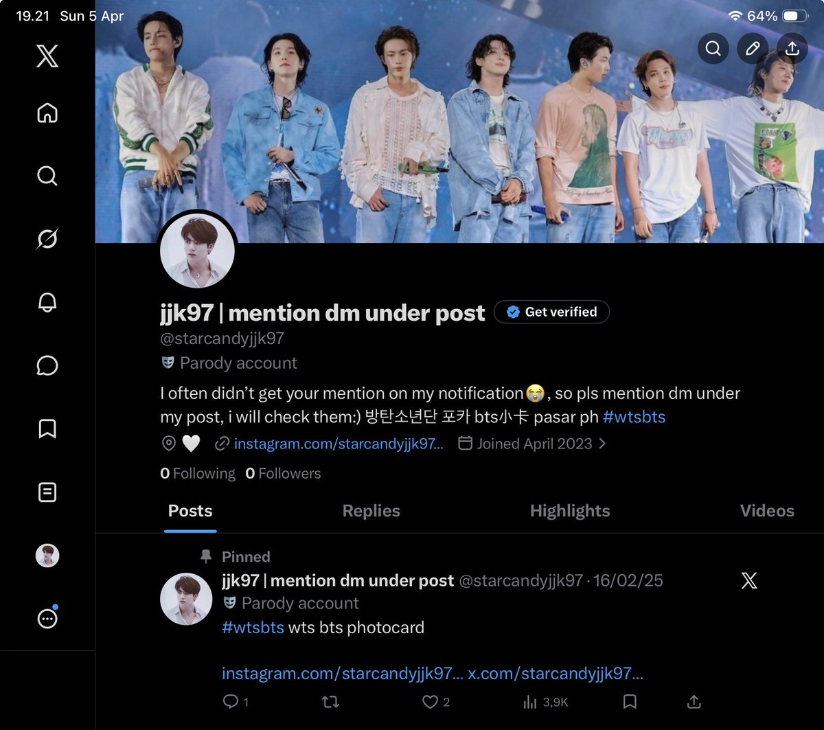 JJK97 | mention dm after post tweet media