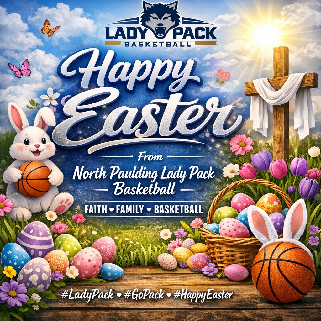 NPHSLadyHoops's tweet image. ✝️🐣 He Is Risen 🐣✝️
From all of us at North Paulding Lady Pack Basketball, we wish you a blessed and happy Easter. Thank you for being part of our journey—faith, family, and basketball always. 💜🏀
#LadyPack #Blessed #HappyEaster #GoPack