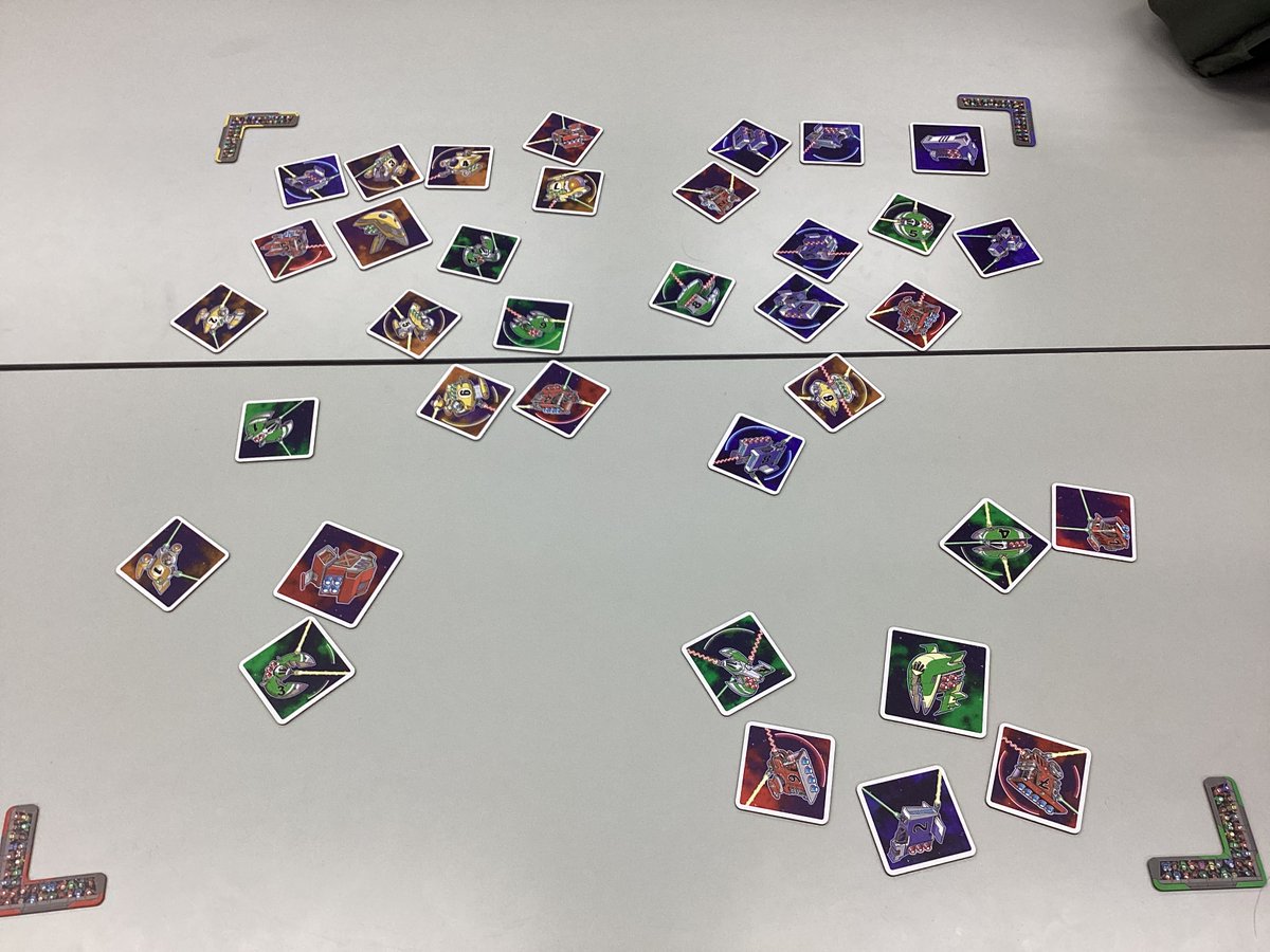 BanGuardMission's tweet photo. (続き)、ギズモ、ポケめき、ライトスピード:アリーナ、豆、ＳＥＴ、ラミィキューブ、麻雀、クク、八八、シャット・ザ・ボックスなど。みなさま、ありがとうございました。
次回は4月19日(日)＠杜のホールはしもとです。ボドゲ交換会やります。ルールはTwiPla参照のこと。 https://t.co/nNBT3t1TDN