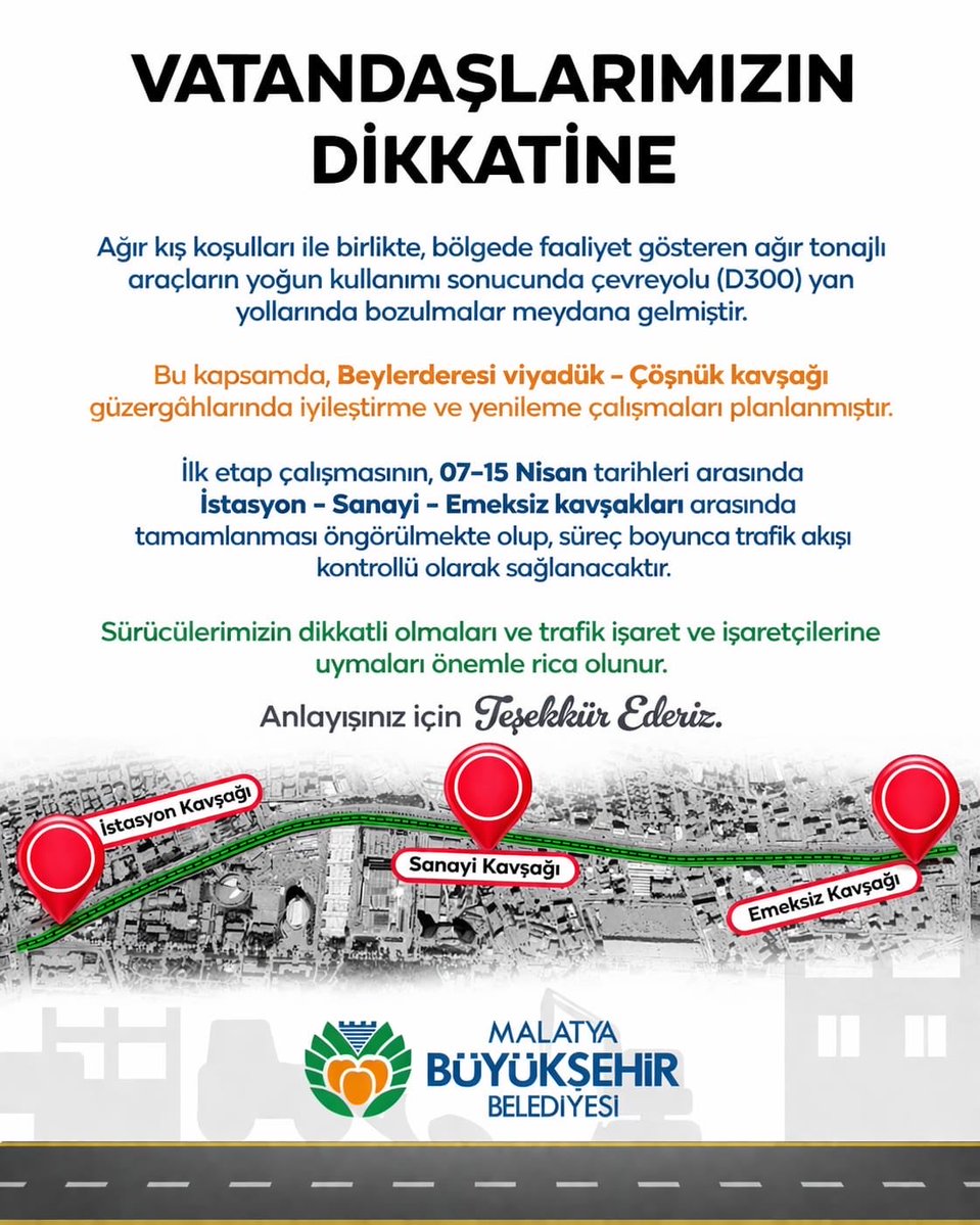 Malatya Büyükşehir Belediyesi tweet media
