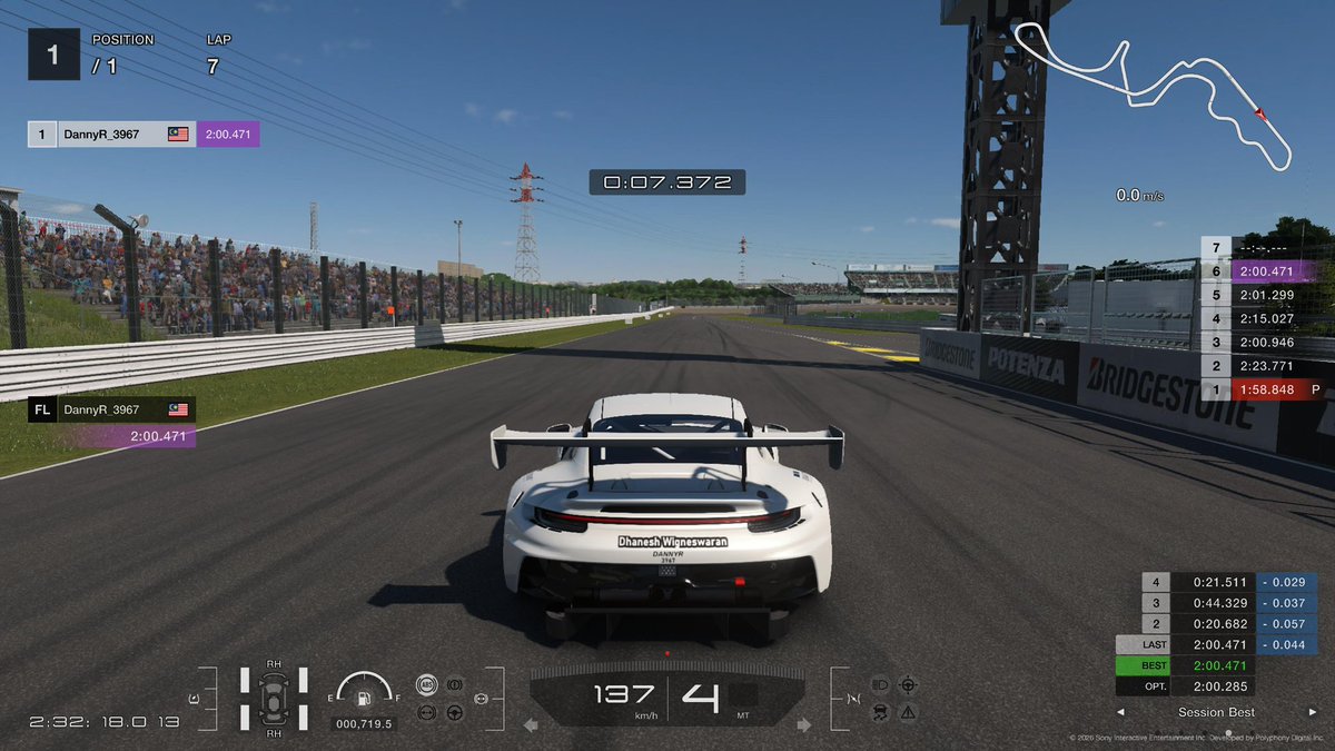 dannyracing77's tweet photo. JEGT 2026 - JDS Exam (Porsche 992 Gr3 - Racing Hard tyres, Suzuka)

S rank Hot Lap - 2.00.471 

Optimal laptime: 2.00.2

#GT7 #JEGT @Connect_TTF https://t.co/V1peKoWSAz