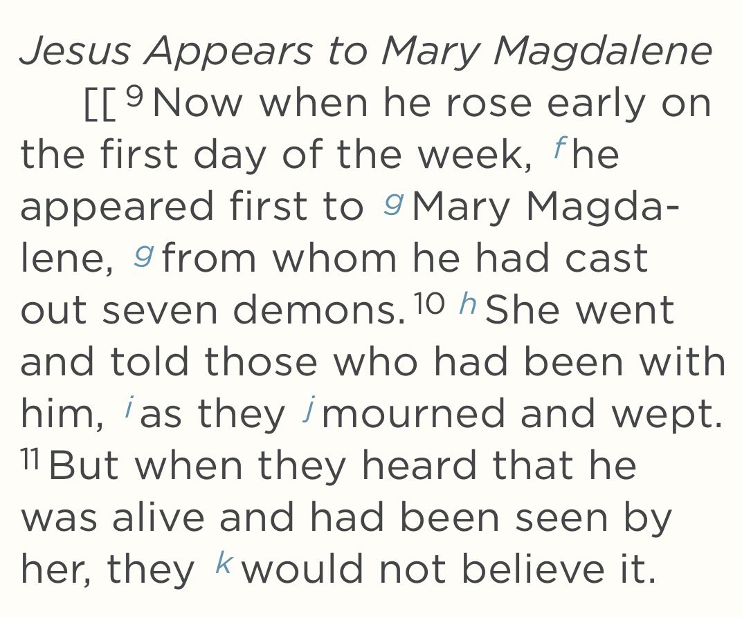 God wouldn’t have chosen Mary Magdalene, with her questionable past, to be the first person to see Jesus after the resurrection of it wasn’t absolutely true. 

Happy Easter! He is Risen!