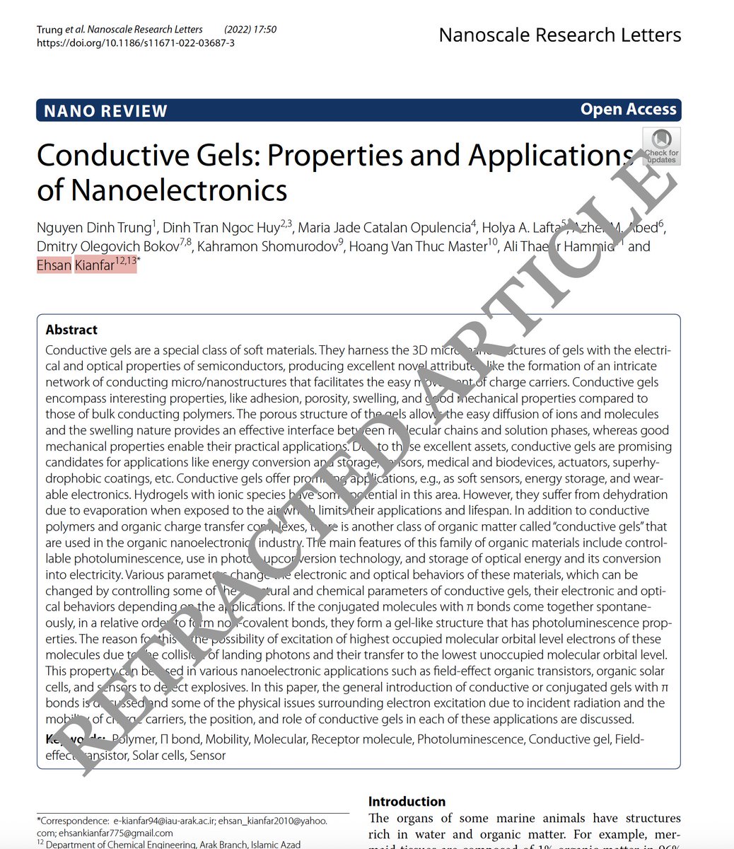 Spottingthespot's tweet image. Meet Ehsan Kianfar  from Islamic Azad University. He is a proud '2% idiot' ! At this point, I will automatically assume you are a #fraud when you brag about this '%' thing. Of course, like many of them, he is a #papermill #fraud with several retractions (2 shown as examples).