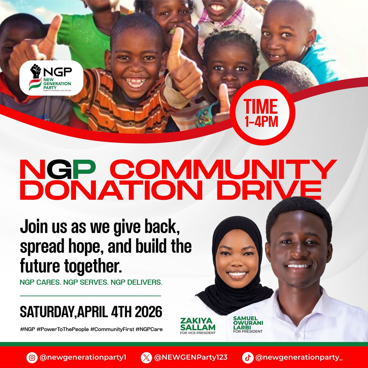 NEWGENParty123's tweet photo. Compassion in action! Our donation today is a reminder that everyone matters. โค๏ธ๐ค๐#powertothepeople #notthefew #NGP #newgenerationparty #YษษkษAbom #ObiaaHoHia https://t.co/09vRxbNiwe
