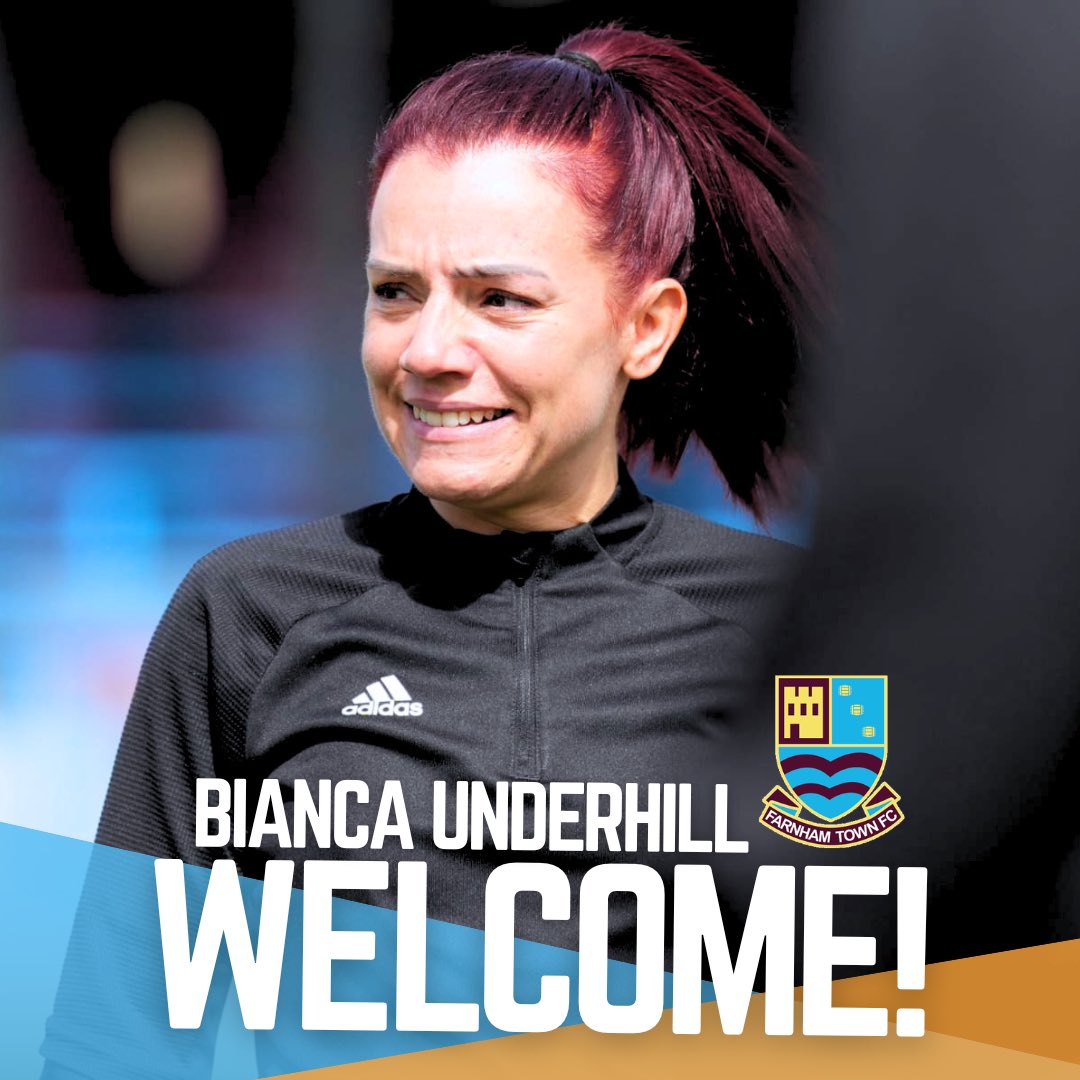 𝗪𝗘𝗟𝗖𝗢𝗠𝗘 𝗕𝗜𝗔𝗡𝗖𝗔 𝗨𝗡𝗗𝗘𝗥𝗛𝗜𝗟𝗟! 🏰

The former Fulham, Dorking Wanderers &amp; Woking right wingback joins us on dual-registration from Carshalton Athletic!

She brings great experience to Kinnane’s squad &amp; slots straight into today’s XI. Welcome to the Town!
