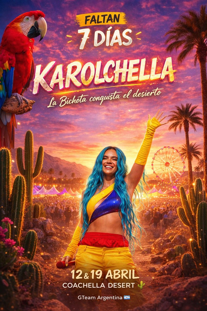 7 días para algo HISTÓRICO 🔥
Están listos?

#Karolchella #KarolG