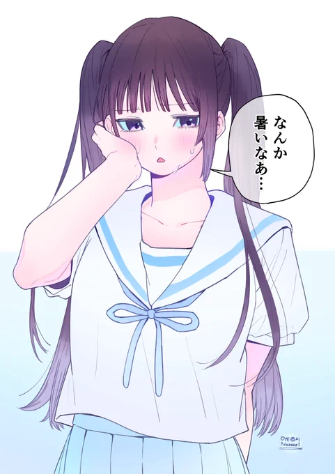 #oc 汗っかきの女の子はかわいいぞ 
