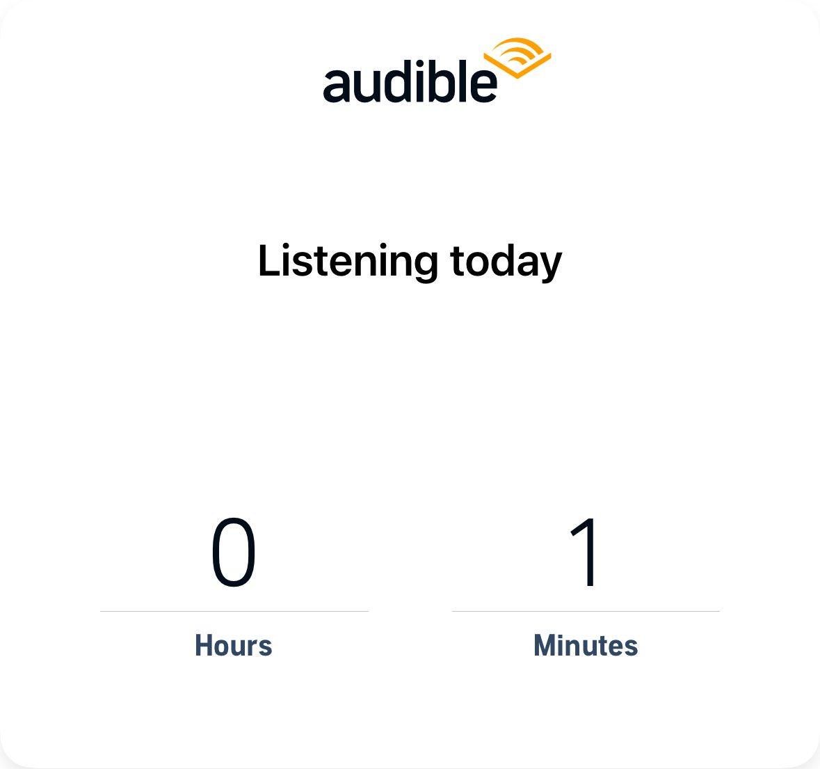 ByronHuang1's tweet photo. I spent 1m 30s listening today. How much time did you listen on Audible today? Discover your own listening stats in the Audible app! https://t.co/rRM9SNvvwZ https://t.co/z91tJEc1hu