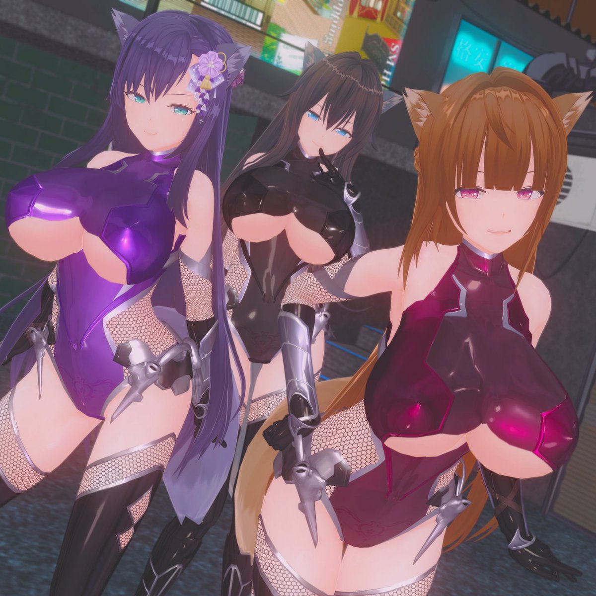 ケモ耳〇リ対魔忍とケモ耳巨乳対魔忍ただいま参上❤️
常人よりも優れた獣の筋力で縦横無尽に敵を翻弄する女忍者💕
♀に堕とせば激しいピストンで精液を搾り取る素晴らしい遊女に違いない逸材💞
無様に敗北し♂に媚びる姿を待ちわびる裏社会の男達💘
下品な視線で舐め回すように全身を品定め💗
#COM3D2