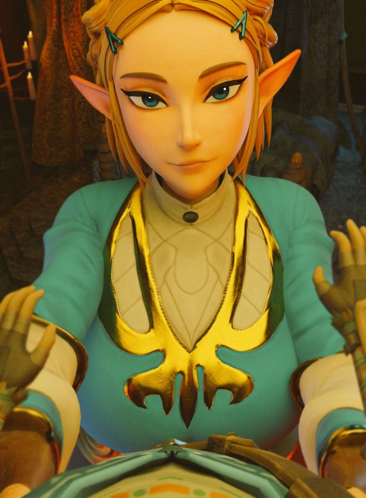 BimboPrincessB8's tweet photo. @TheFeyWanderer Zelda begins to walk backwards, seemingly distracted by the shops in front of her until she "accidentally" bumps into Hannah.

"Oh-! Please excuse my clumsiness. . . 
Zelda giggles, turning to face Hannah. But instead of backing away, she leans in-!

"I'm Zelda~♡"
"And you?" https://t.co/t423qRI83a