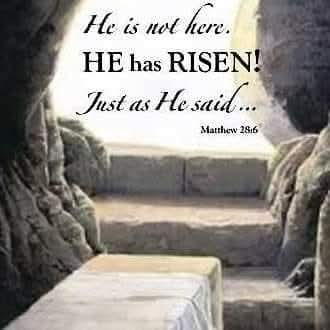 IT'S  RESURREC✝️ION SUNDAY!

"He is not here; for HE IS RISEN," as He said. "Come, see the place where The Lord lay." ~Matthew 28:6 (NKJV)