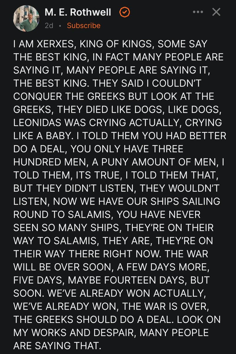 A post discovered on substack today