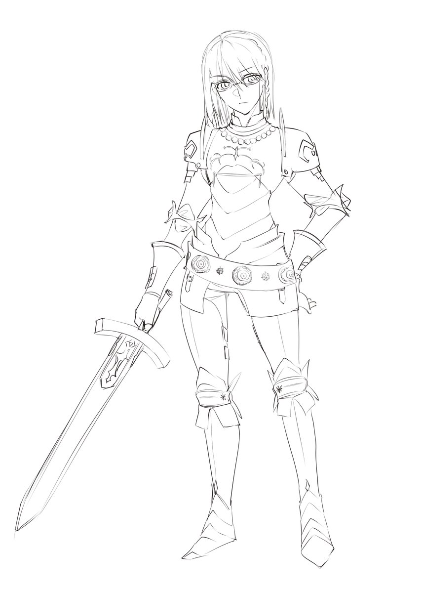 yunchn157685's tweet image. 在这里放一下前不久画的，大概是互换衣服吧（我真的很喜欢理查的这身甲胄）#Richaya