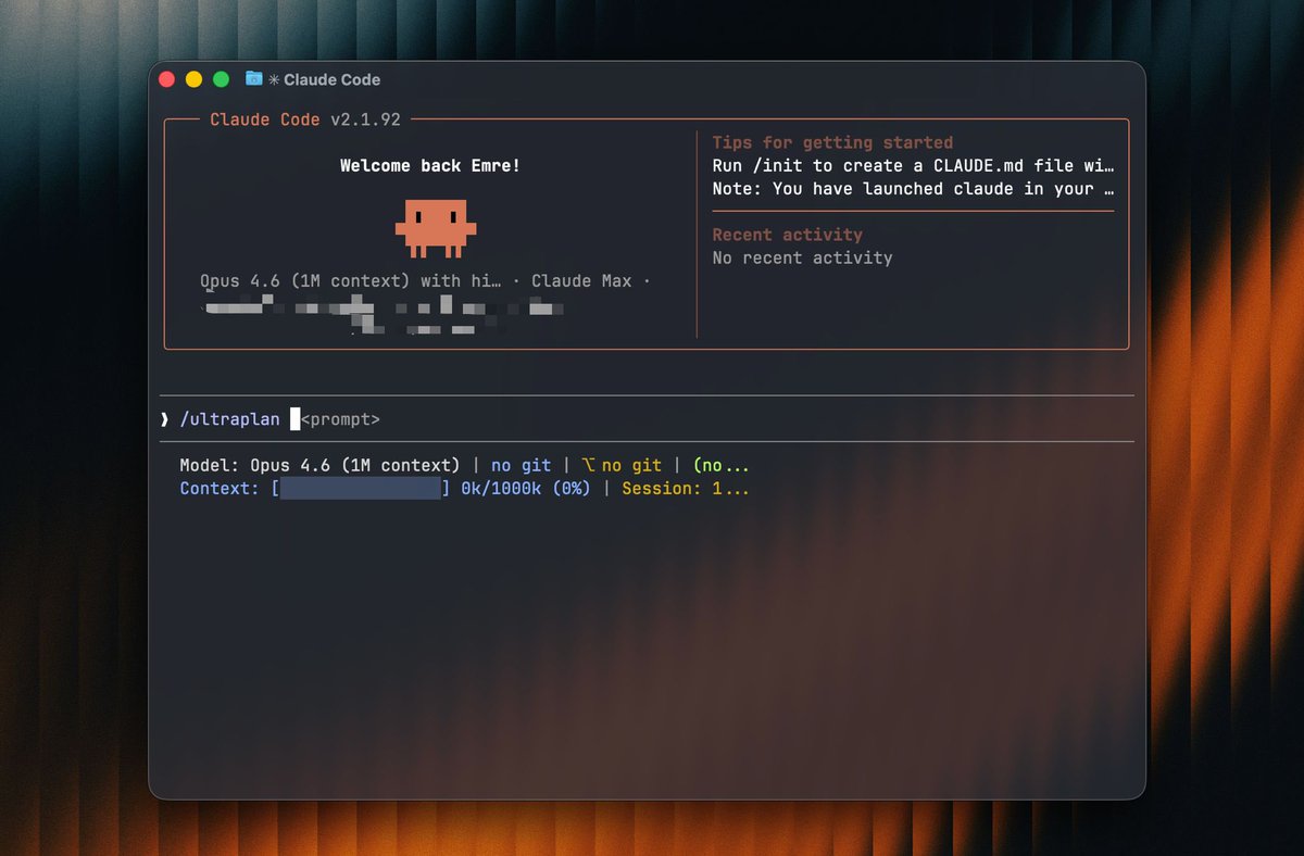 tfnemree's tweet photo. claude code'a ultraplan geldi ve bu şimdiye kadar gördüğüm en iyi planning deneyimi olabilir.

terminal'den /ultraplan migrate auth to JWT yazıyorsun. claude cloud'da codebase'i tarıyor, plan yazıyor. sen terminalde başka iş yapıyorsun bu arada — terminal sana kalıyor.

plan hazır olunca browser'da açılıyor ve burası asıl olay: herhangi bir cümleyi seçip inline yorum bırakabiliyorsun. "bu kısmı şöyle yap" diyorsun, claude revize edip geri getiriyor. istediğin kadar iterate et.

onayladığında iki seçenek:
→ cloud'da çalıştır, PR açsın
→ terminal'e geri gönder, local'de devam et

plan mode zaten iyiydi ama bunu web'de review etmek bambaşka bir his. terminal'de 200 satır planı okuyup "y/n" demekten kurtuluş bu.