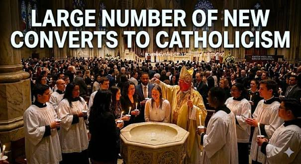 God’s Army is Growing.

Ponad 100 tysięcy osób zostało ochrzczonych w Wielką Sobotę w USA .

Szacuje się, że na całym świecie św. sakrament chrztu przyjęło ok. miliona dorosłych osób, po 6 - 12 miesiącach katechumenatu.