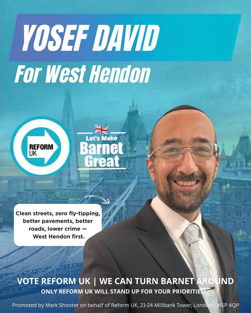 Yosef David - Reform UK, Hendon 🇬🇧 tweet media