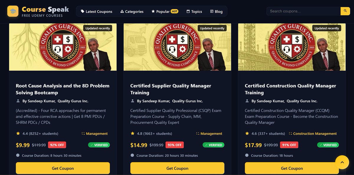 courses_peak's tweet photo. 33+ Top Udemy Coupons (April 5, 2026) - Daily Discounts Deals 

Verified Udemy coupon codes for April 5, 2026. Free courses in Business, Development, IT &amp; Software and more. All tested for maximum savings at checkout. 

https://t.co/7PAIhlp6pR 

#udemycouponcode #udemydiscounts https://t.co/BZSBJLbdRA