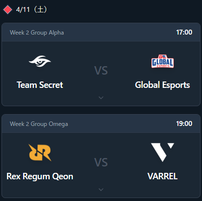 Valorant_GW's tweet photo. 【#VALORANT #VCTPacific 2026 Stage1】
Week2の日本チーム戦のスケジュールです📝

4/10(金) 17:00~ DetonatioN FocusMe vs T1
4/11(土) 19:00~ Rex Regum Qeon vs VARREL
4/12(日) 17:00~ FULL SENSE vs ZETA DIVISION

🔽大会スケジュールまとめ
https://t.co/TvVfEi0P4Y https://t.co/apEnLOUdHs