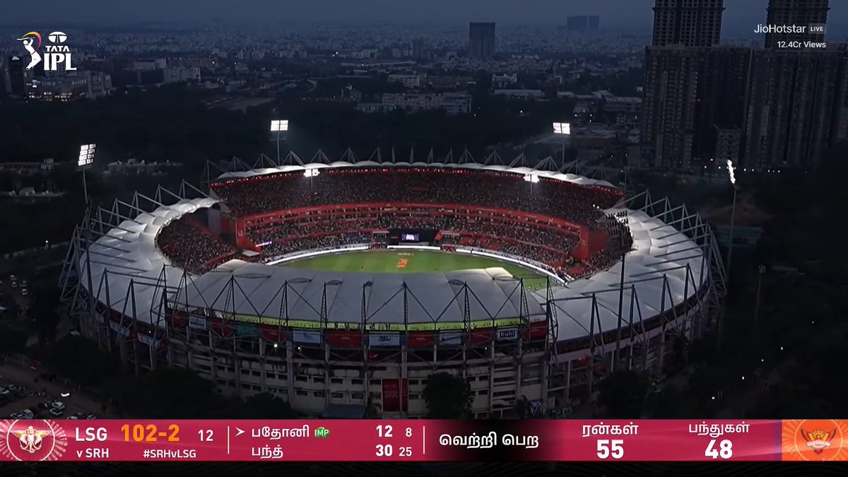 RT @ragav_x: Wow, just this shot of Hyderabad's Rajiv Gandhi International Stadium, Still can't believe this stadium didn't host a single…
