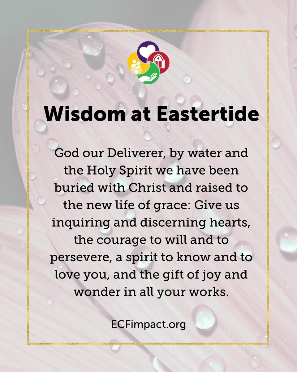 ECFimpact's tweet photo. A Prayer for Wisdom at Eastertide (Daily Prayer for All Seasons, p. 107) #ECFimpact #Episcopal #prayer #Easter https://t.co/HlJ7HAdcf7