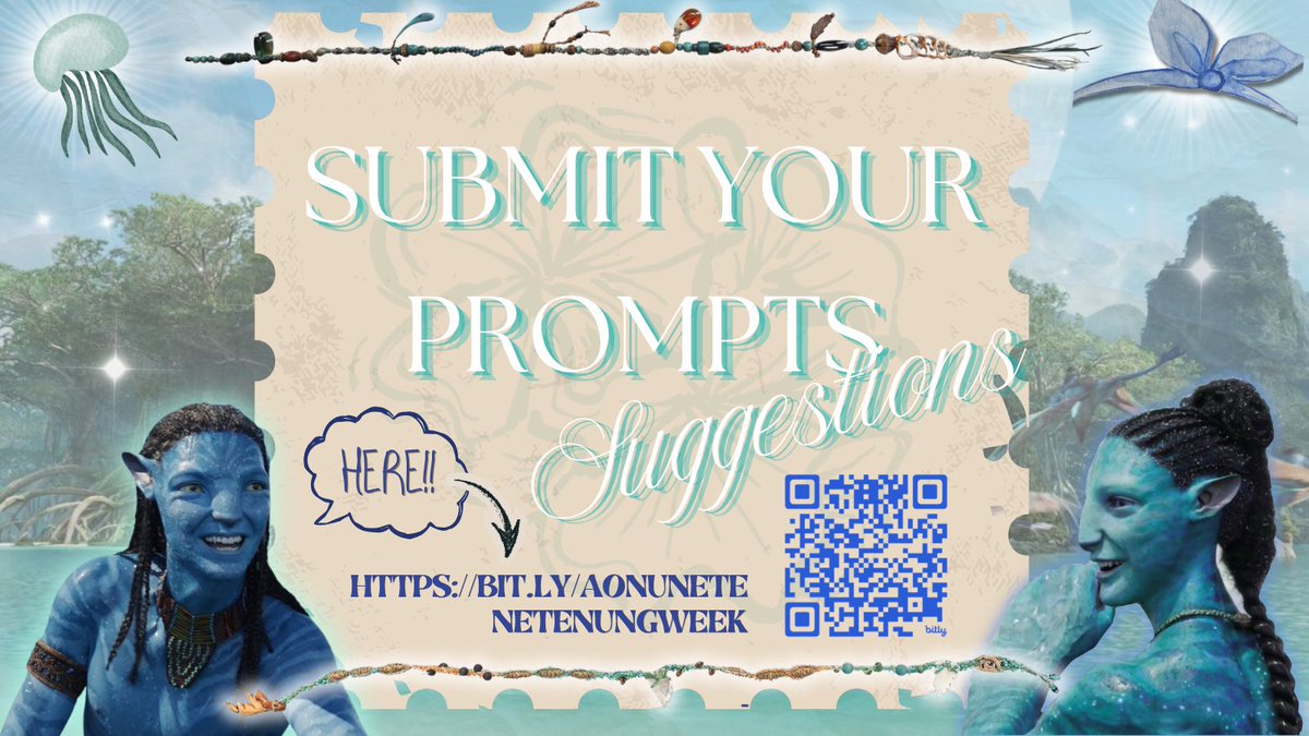 aonuneteweek's tweet image. We have provided a link for you to submit your prompts suggestions for the event! You can also used the barcode below. Feel free to fill it in 🩵💙

The submission will be closed by 8th April 2026 ✨

🔗: bit.ly/AonuneteNetenu… 

#AonuneteWeek2026 #NetenungWeek2026