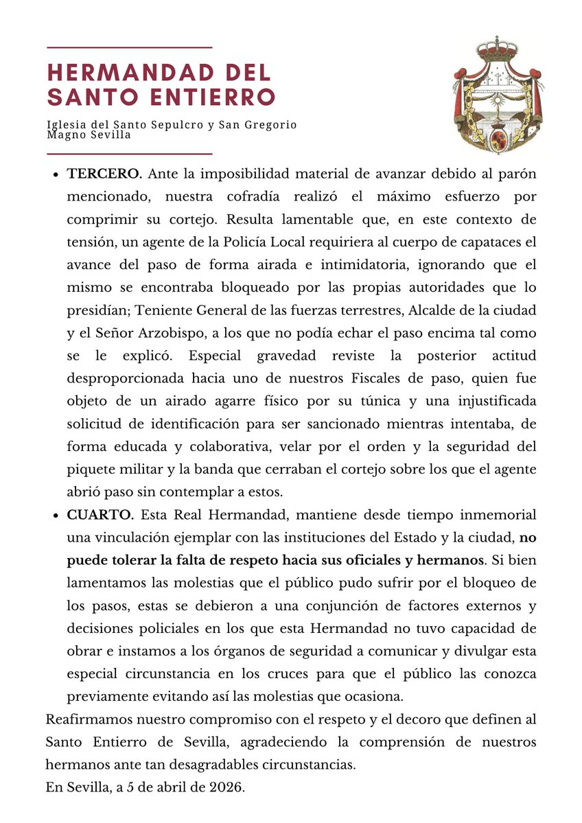 Santo Entierro Sevilla tweet media