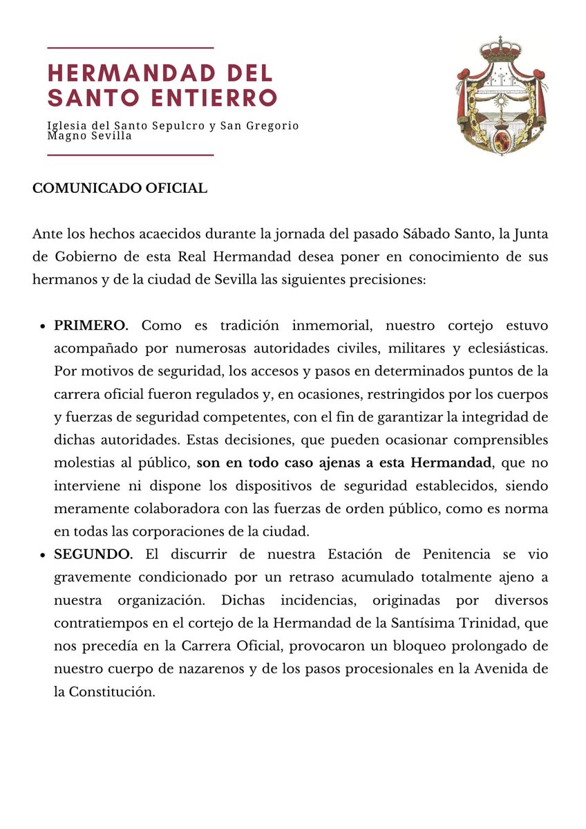 Santo Entierro Sevilla tweet media