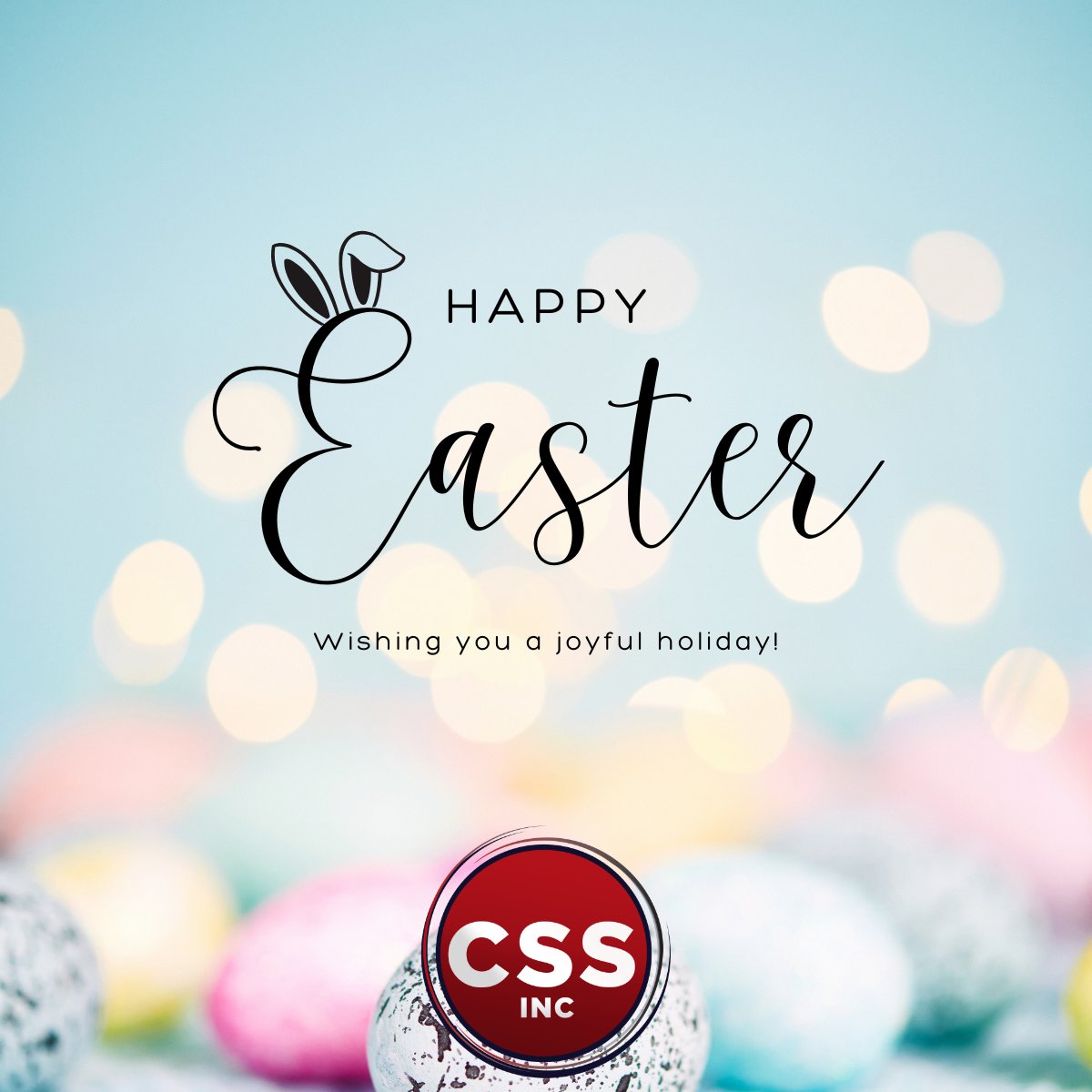 CSSInc_USA's tweet photo. 🌸🐣 Happy Easter from CSS! 🐣🌸
Wishing you a season filled with fresh beginnings, bright moments, and continued success. Thank you for your partnership, we appreciate being part of your journey. https://t.co/B5Wm1hjuhk