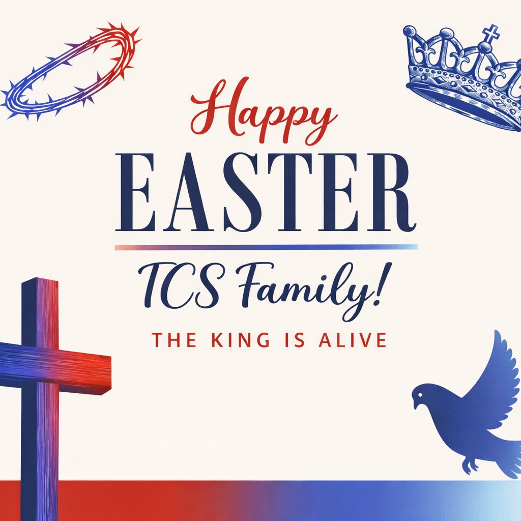 TCSLubbock's tweet photo. Today we remember the greatest victory in history—when love overcame sin, and life conquered death.
The King is alive! 👑
Happy Easter, TCS Family! https://t.co/hb00X7E8yX