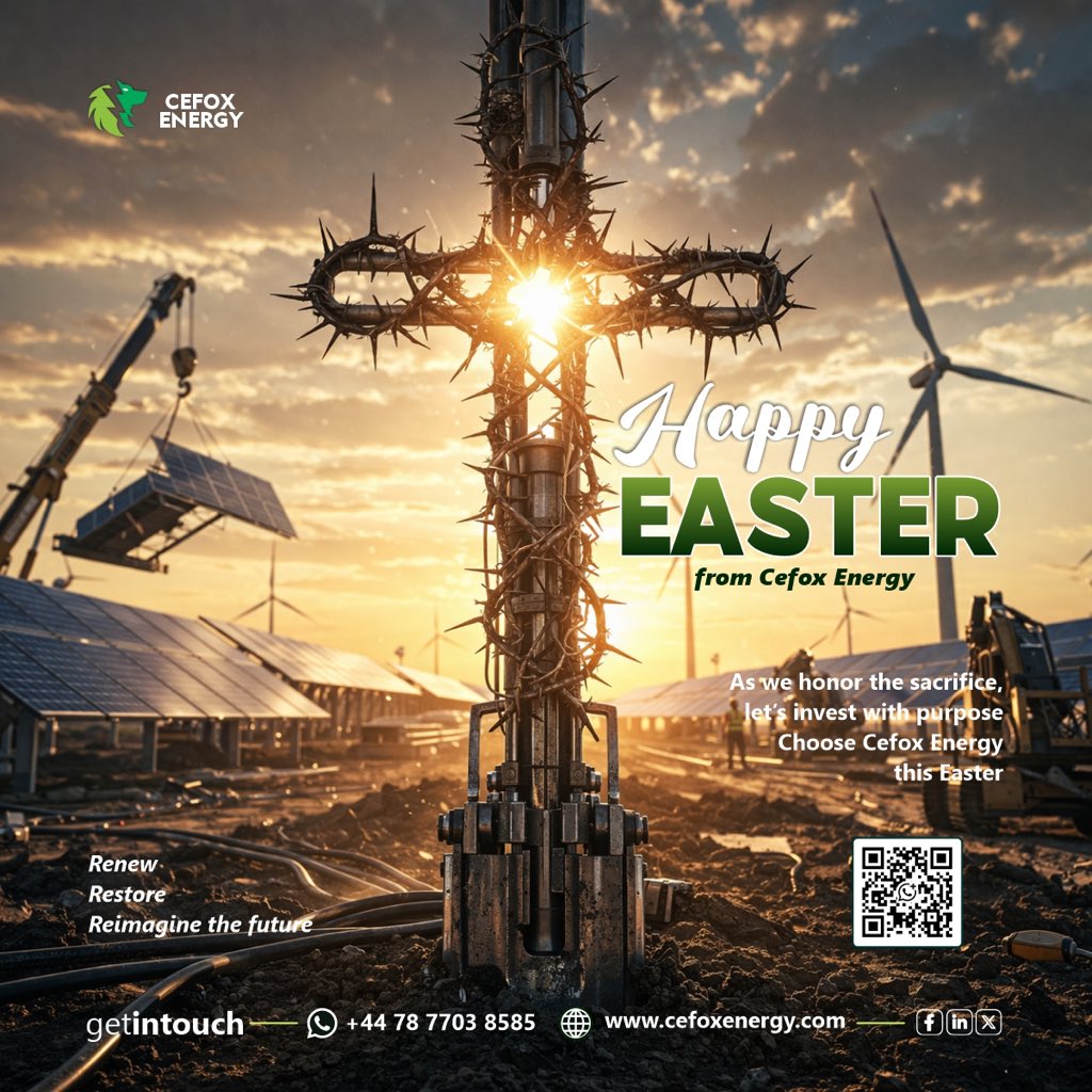 Cefox_Energy's tweet photo. Happy Easter Sunday

A time to reflect on sacrifice, renewal, and purpose.

As we mark this season, it’s also an opportunity to make intentional decisions that contribute to long-term growth and meaningful impact.

Wishing you a peaceful and fulfilling Easter. https://t.co/XETRmT4wdV