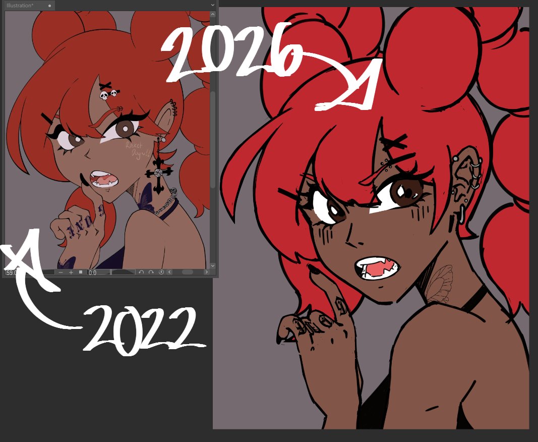 rocketdo_g's tweet image. 2022 &amp;lt;vs&amp;gt; 2026 #CLIPSTUDIOPAINT