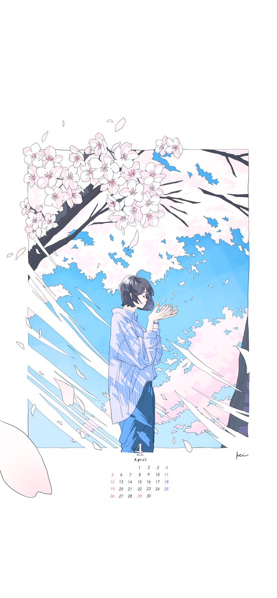 katorei_'s tweet photo. 4月のカレンダー壁紙になります！
個人利用の範囲で是非ご自由にお使いください🌸 https://t.co/eFqMSLO1sU