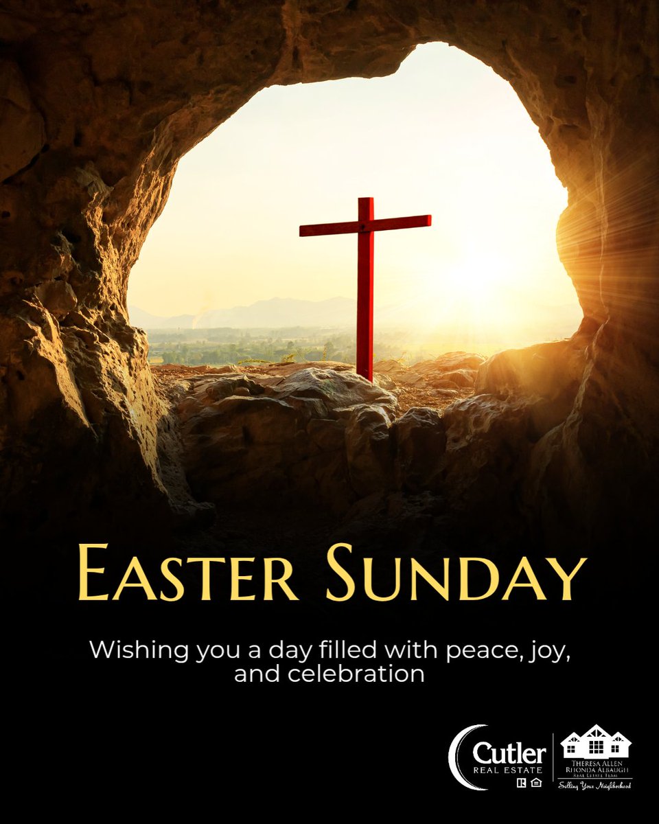 AllenAlbaughRE's tweet photo. Wishing you a day filled with peace, joy, and celebration this Easter Sunday! May your heart be filled with love and your spirits lifted high. #EasterSunday #Peace #Joy #Celebration 🐰🌷✨ https://t.co/Zgf7v2fIR5