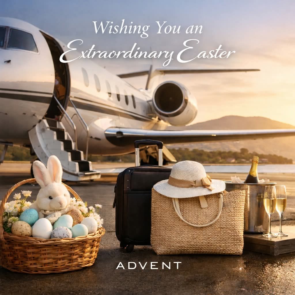 AdventJets's tweet image. Wishing you a wonderful Easter filled with great moments, meaningful time, and new destinations.

Here’s to celebrating in style.

#HappyEaster #LuxuryTravel #PrivateJets #AdventJets #TravelWell #FamilyTravel #JetLife #Concierge #VIPExperience