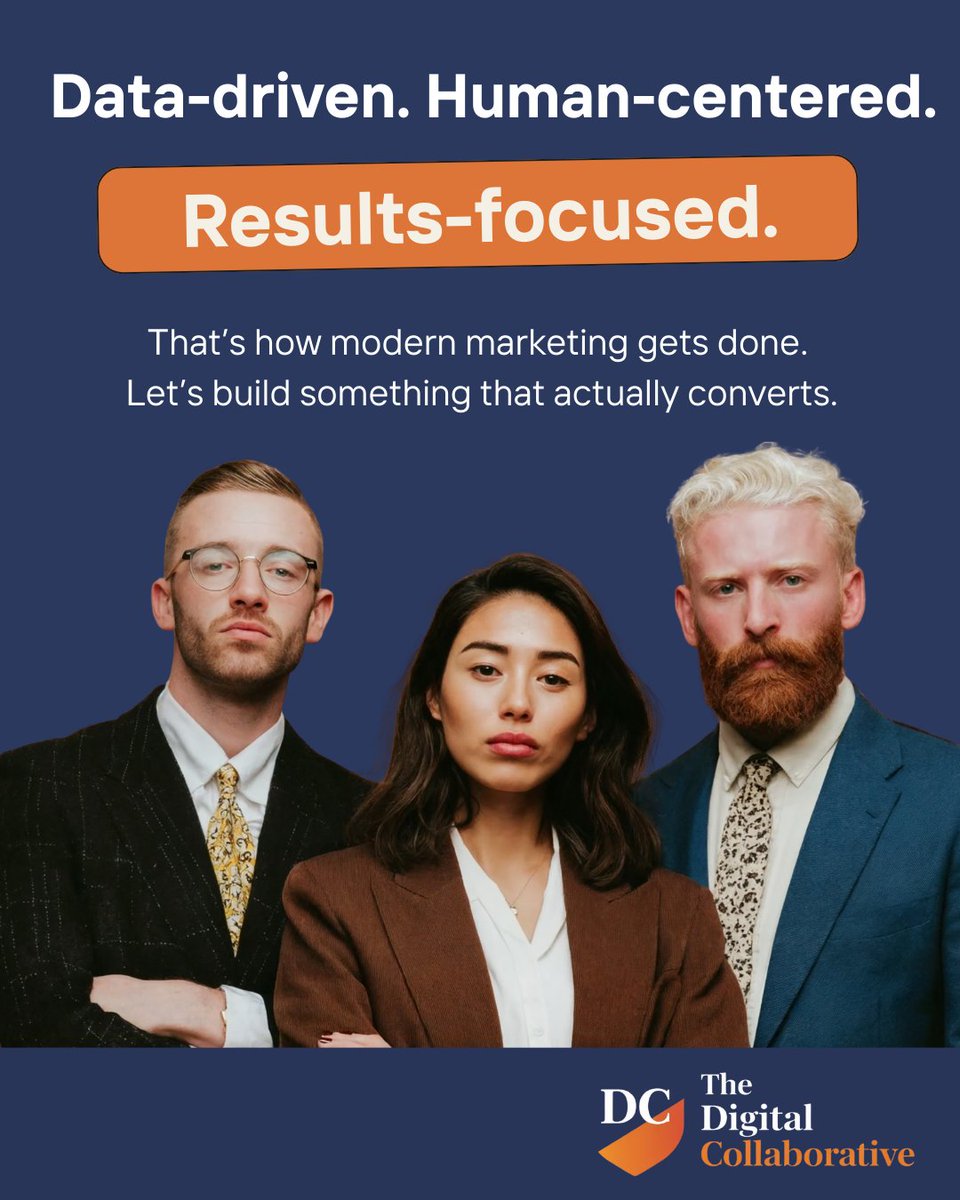 Digital_Collab's tweet image. 📊 Data-driven. Human-centered. Results-focused.
 That’s how modern marketing gets done.
 Let’s build something that actually converts.
 🌐 bit.ly/4ajTpKb 
 #MarketingAgency #DigitalGrowth #ResultsMatter