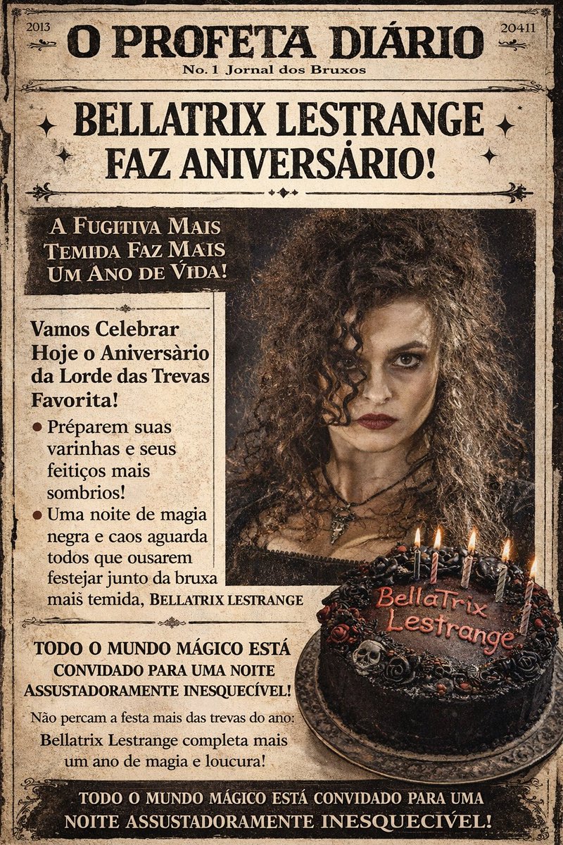 headbzpotter's tweet photo. 05 de Abril dia dela Bellatix Lestrange ✨ 

A bruxa mais temida da série Harry Potter, Bellatix Lestrange pela sua coragem e determinação em destruir tudo que vem pela frente e sem medo ser punida pela askaban, ela acaba destruí um amado tio da saga ( Sirius Black). https://t.co/zjcZwR8L2L