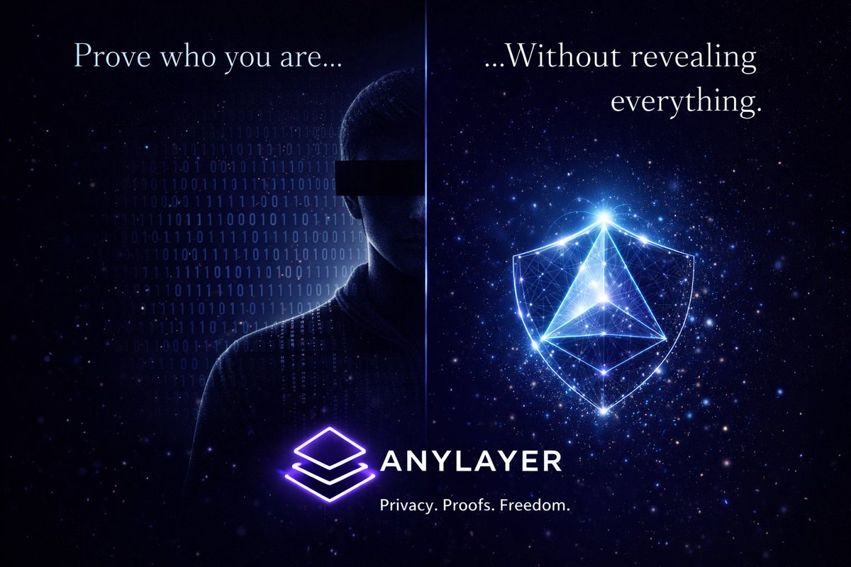misisssiris's tweet photo. What if you could prove who you are…
without revealing everything about yourself? 👀

That’s the future @Anylayerorg is building.

Privacy isn’t about hiding.
It’s about control.

#ANYLAYER https://t.co/GtwU1MXkxn