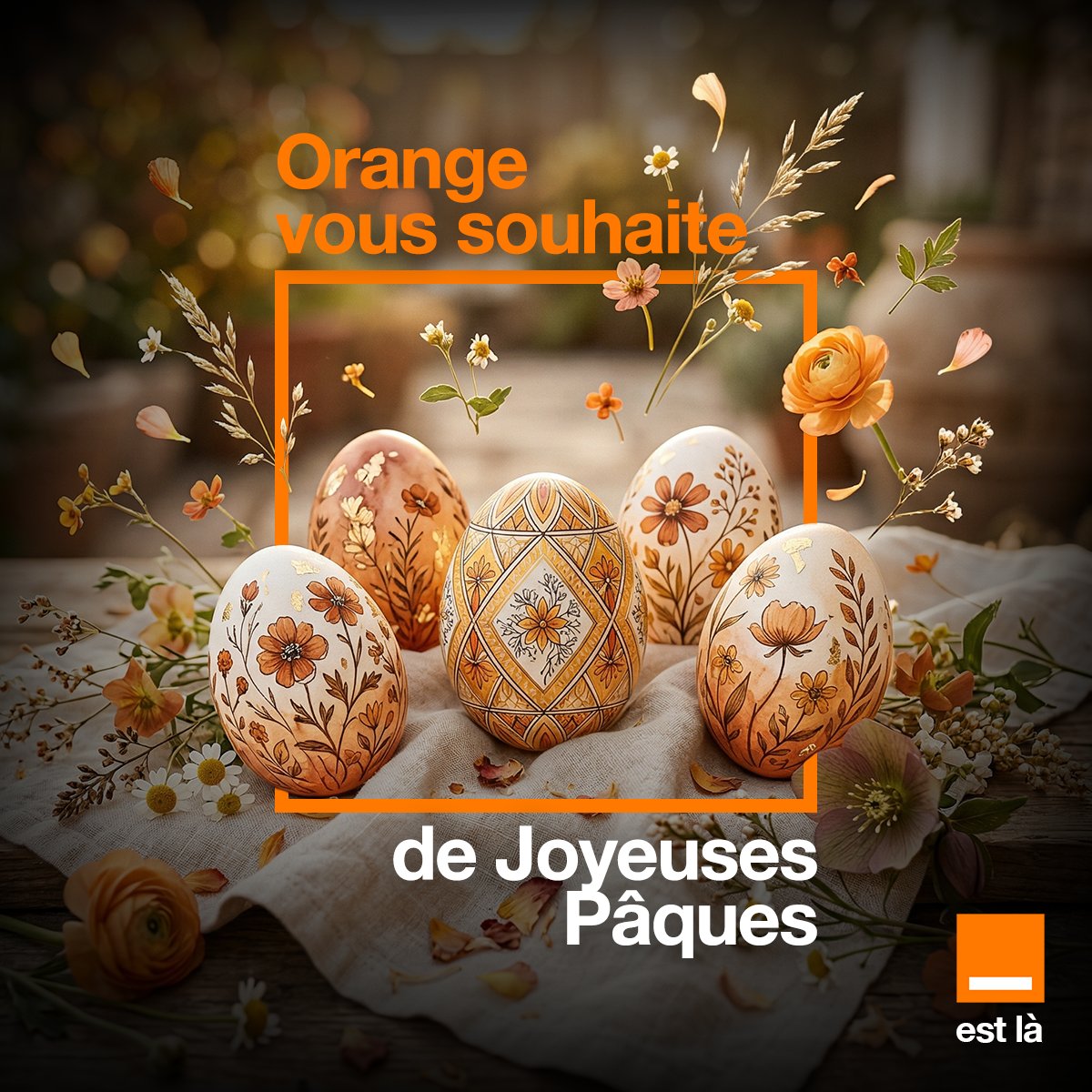 orangeguinee_gn's tweet image. Orange Guinée vous souhaite de merveilleux moments de partage, de paix et de joie.

Que cette période soit remplie de bonheur auprès de vos proches et de belles connexions humaines 🧡

Bonne fête de Pâques à toutes et à tous !

#OrangeEstlà #JoyeusesPaques #Partage